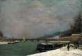 die Seine am Pont d Iena Snowy Wetter Geben Impressionismus Primitivismus Paul Gauguin